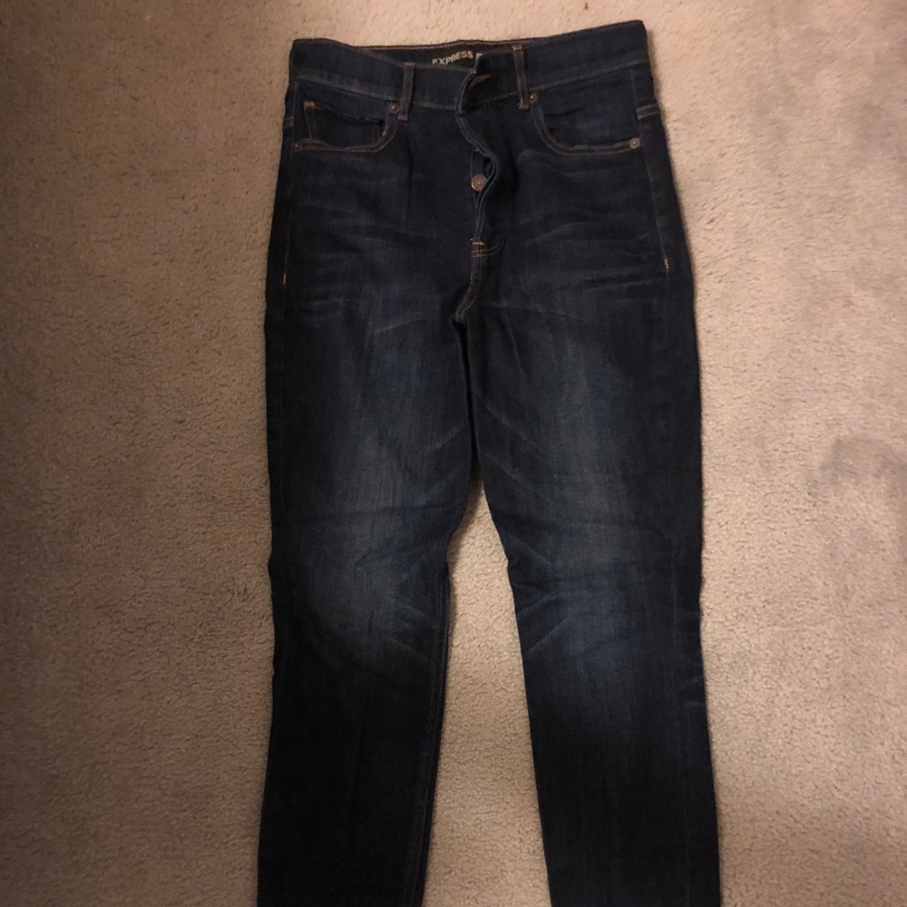 Express High Waist Dark Jeans